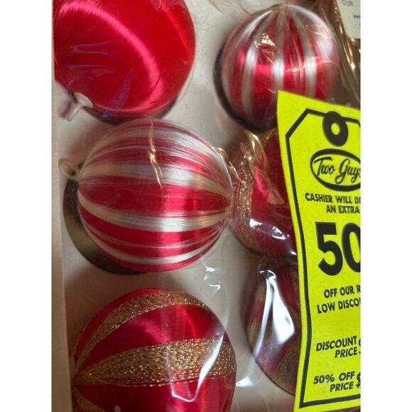 Vintage Pyramid Unbreakable Decorative Ornaments 3 sets of 6 Original Packaging - Picture 5 of 8